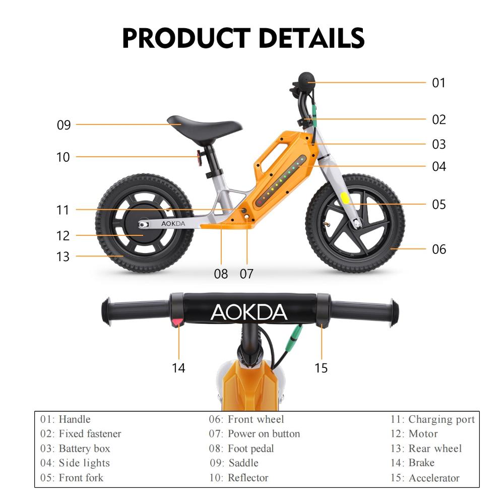 PICO K8 Electric Balance Bike - UL2272